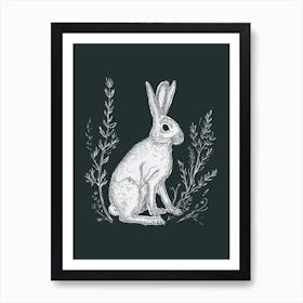 Dutch Rabbit Minimalist Illustration 2 Art Print