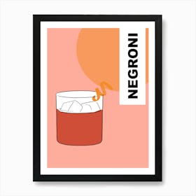 Negroni Cocktail 1 Art Print