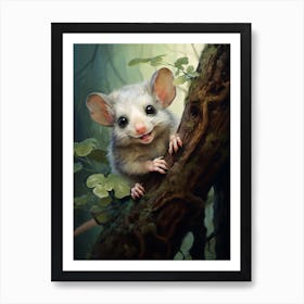 Adorable Chubby Eucalyptus Loving Possum 2 Art Print