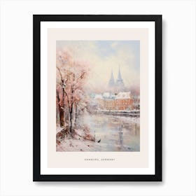 Dreamy Winter Painting Poster Hamburg Germany Art Print