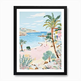 Elafonisi Beach, Crete, Greece, Matisse And Rousseau Style 3 Art Print