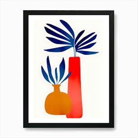 Vases And Palms Art Print