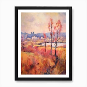 Autumn City Park Painting Gas Works Park Seattle Art Print