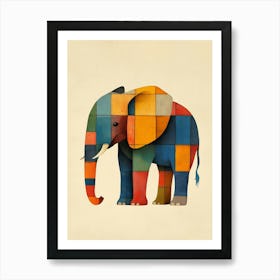 Colorful Elephant Art Print