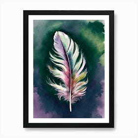 Watercolor Feather Painting 1 Art Print