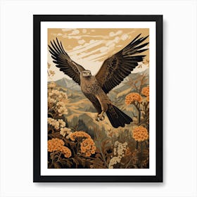 Dark And Moody Botanical Harrier 1 Art Print