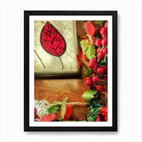 Holly Leaves Art Print