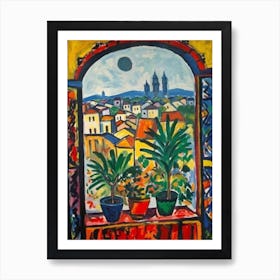 Window Moscow Russia In The Style Of Matisse 3 Art Print