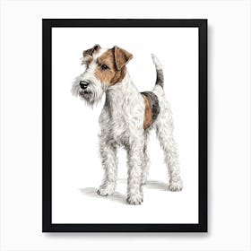 Wire Hair Fox Terrier Portrait 1 Art Print