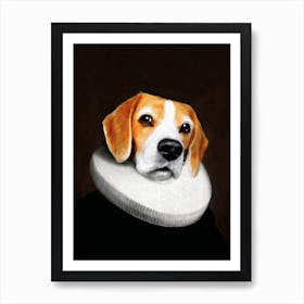 Miss Daisy The Beagle Dog Pet Portraits Art Print