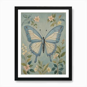 Blue Butterfly no2 Art Print