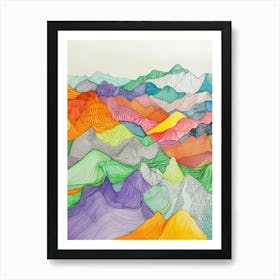 Colorful Mountain Landscape 2 Poster