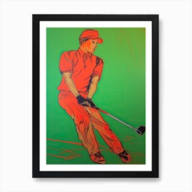 Golf Pop Art 2 Art Print