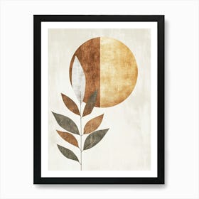 Sun And Leaf Canvas Print 2 Art Print