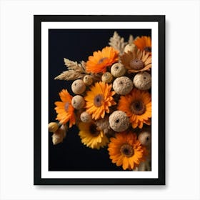 Bouquet Of Orange Flowers Art Print