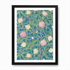 Rhododendron 2 tree Vintage Botanical Art Print