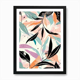 Abstract Leaf Pattern Art Print