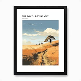 The South Downs Way England 2 Hiking Trail Landscape Poster Art Print