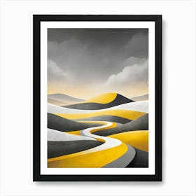 Yellow Road Art Print