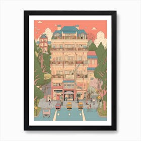 Osaka Japan Travel Illustration 1 Art Print