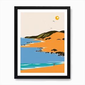 Half Moon Bay Antigua Midcentury Art Print