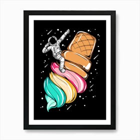 Ice Cream Astronaut Art Print