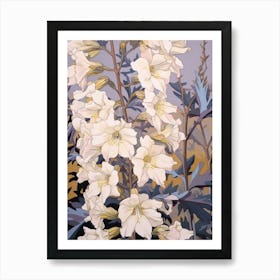 Larkspur 2 Flower Painting Art Print