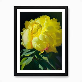 Monsieur Jules Elie Peonies Yellow Colourful 1 Painting Art Print