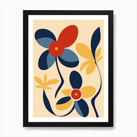 Abstract Flower Painting 1 Art Print