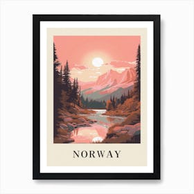 Vintage Travel Poster Norway 4 Art Print