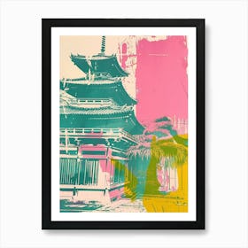 Himeji Japan Duotone Silkscreen 9 Art Print
