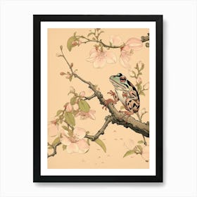 Resting Frog Japanese Style 6 Art Print