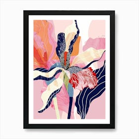 Colourful Flower Illustration Cyclamen 1 Art Print