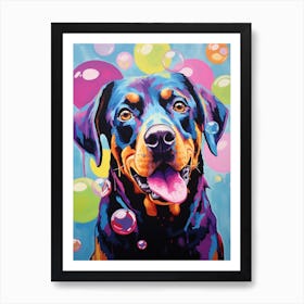 Colourful Rottweiler 1 Art Print