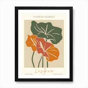 Flower Market Lisbon Poster