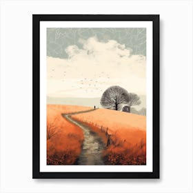 The Cotswold Way England 5 Hiking Trail Landscape Art Print