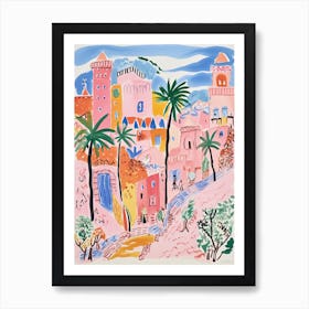 Riyadh, Dreamy Storybook Illustration 1 Art Print