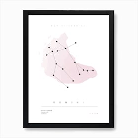 Gemini Horoscope Art Print