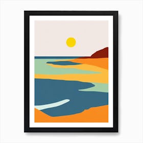 Apollo Bay Beach Australia Midcentury Art Print