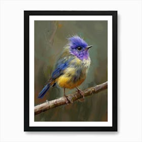 Blue-And-Yellow Bird Art Print