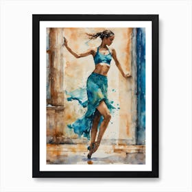 Turquoise Dance Inspiration Art Print