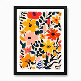 Abstract Floral Painting 3 Art Print