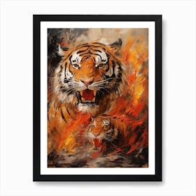 Tiger Abstract Expressionism 3 Art Print