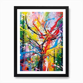 Virginia Forest Abstract Splatter Art Print