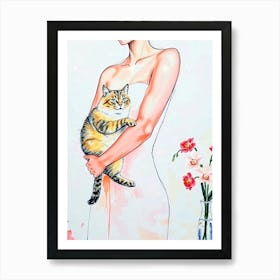 Feline Creative Cat Illustration 46 1 Art Print