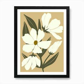 White Flowers 1 Art Print