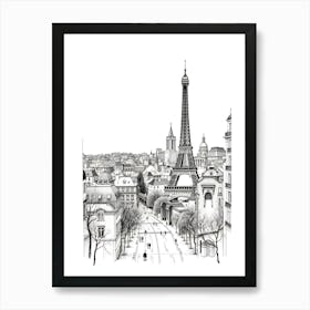 Paris In Black And White Art Print