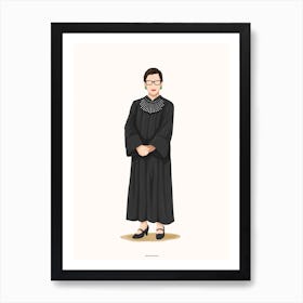 Portrait de Ruth Bader Ginsburg affiche minimaliste pour bureau
