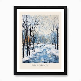 Winter City Park Poster Parc Jean Drapeau Montreal Canada 3 Art Print