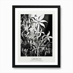 Growth Abstract Black And White 4 Poster Art Print